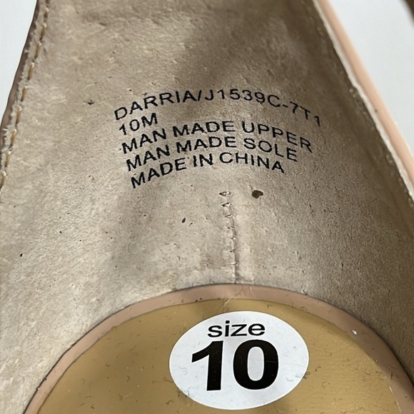 Thalia Sodi Nude Strappy High Heel Pumps Darria Shoes Size 10 Shiny Patent Look - Picture 6 of 14